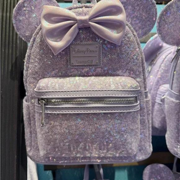 Disney Sequin Backpack - Purple - Picture 1 of 2